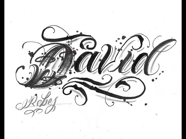 David In Cursive Name Tattoo Designs Lettering – Small Tattoos
