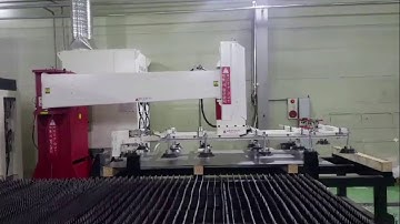 Automatic Sheet Metal Loading & Unloading System LIFT CARRIER SWING TYPE!