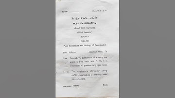 Msc botany 3rd semester!! biostatistics and bioinformatics GJU question paper#gju#question#paper