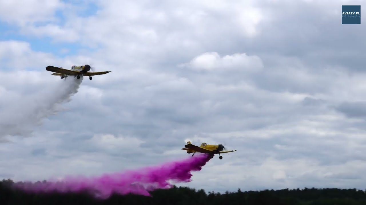 Zrzut bomby wodnej 2 x PZL M18 Dromader Gryźliny 2026