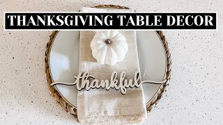 Simple Thanksgiving Table Setting Thanksgiving Table Decorations