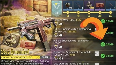 Call Of Duty Mobile Kill 25 Enemies with any SMG