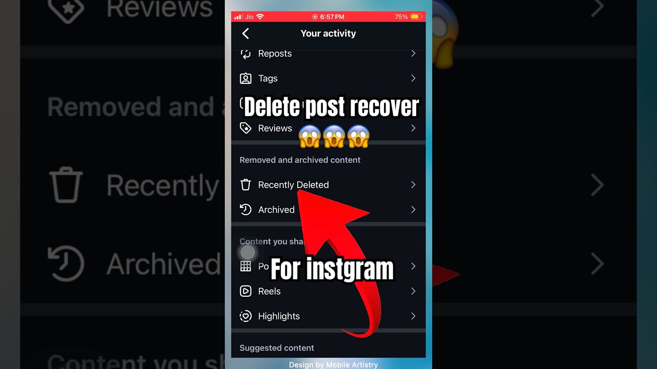instagram delete post recovery kaise kare. instagram post recover kaise kare