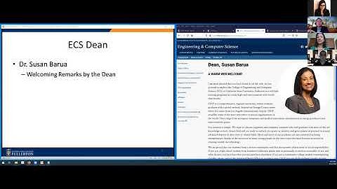 MSE Orientation 01: Welcome Remarks by ECS Dean Dr. Susan Barua and CS Chair Dr. Christopher T. Ryu