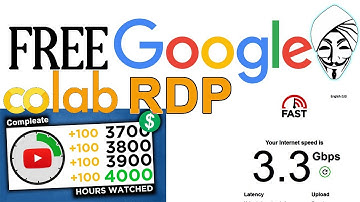 How to get free rdp | free Google Colab RDP 1gbps | increase YouTube watch time