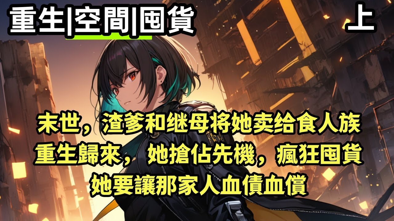 【完結末世爽文】重生|空間|囤貨 末世，渣爹和继母继妹将她卖给食人族。重生歸來， 她搶佔先機，瘋狂囤貨。她要讓那家人血債血償 #有聲小說 #爽文 #重生 #末世小說 #末日小說 #囤貨 #末世降臨