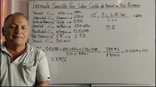 Fórmula simple de como calcular Caída de Tensión en Red Trifásica