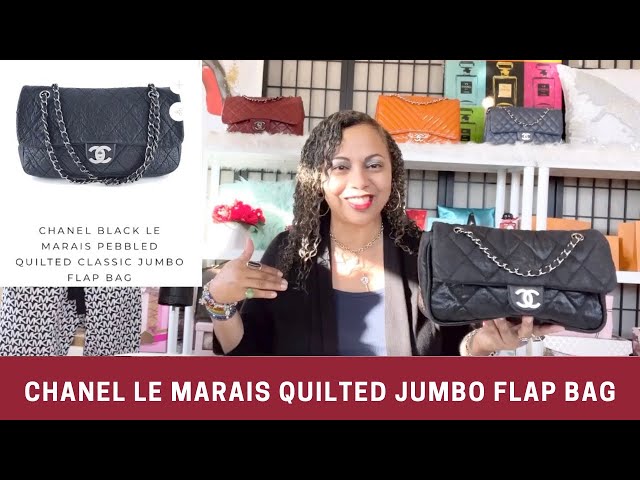 UNBOXING CHANEL LE MARAIS LARGE TOTE IN BLACK COATED CANVAS 