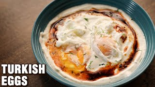 Turkish Eggs Recipe | How To Make Turkish Poached Egg | Cilbir | Egg Breakfast Recipe By Chef Tarika screenshot 3