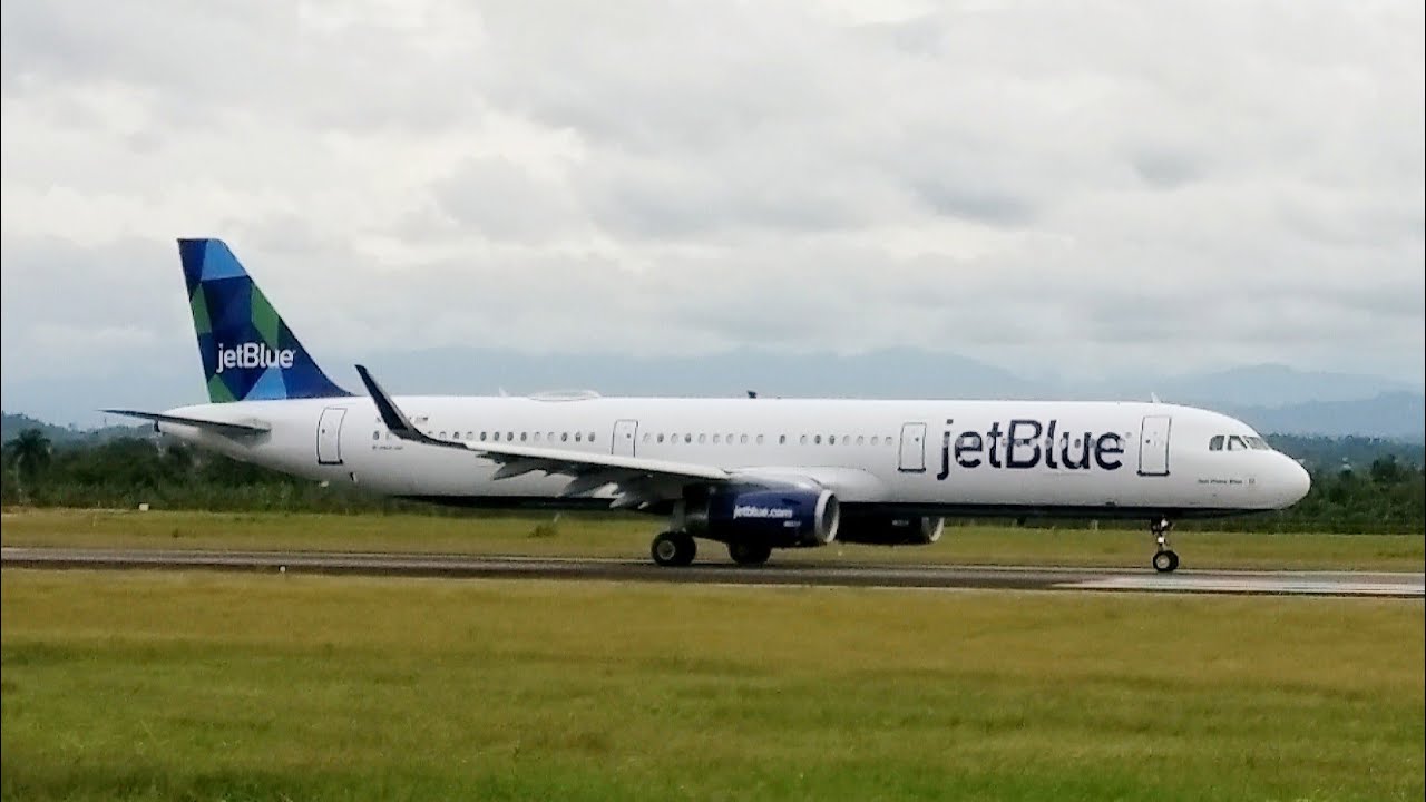 IMPRESIONANTE SONIDO Y DESPEGUE DE AIRBUS A-321 DE JETBLUE AIRWAYS DESPEGANDO | STI