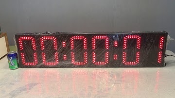 8" 6 Digit LED Outdoor Marathon Race Sports Timer Clock Countdown CountUp Function Remote Control