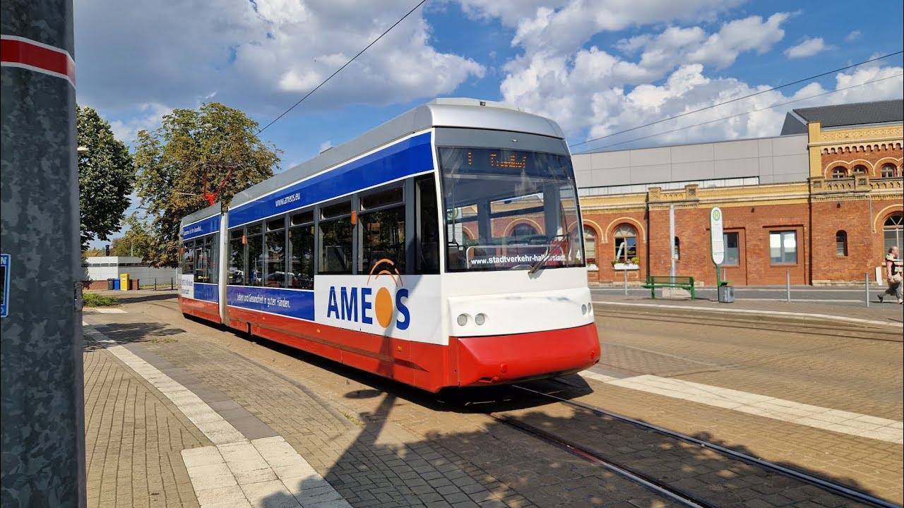 Straßenbahn Halberstadt | Mitfahrt in der 2 vom Sargstedter Weg bis Bahnhof im NGTW6-H Wg. 4