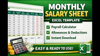 Payroll Salary Sheet Excel Template | Employee Tracker