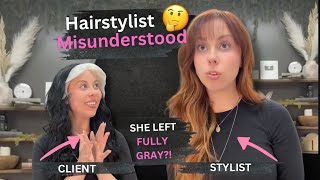 Gray Money Piece Request Turns Into Full Gray Makeover Did The Stylist Go Too Far?