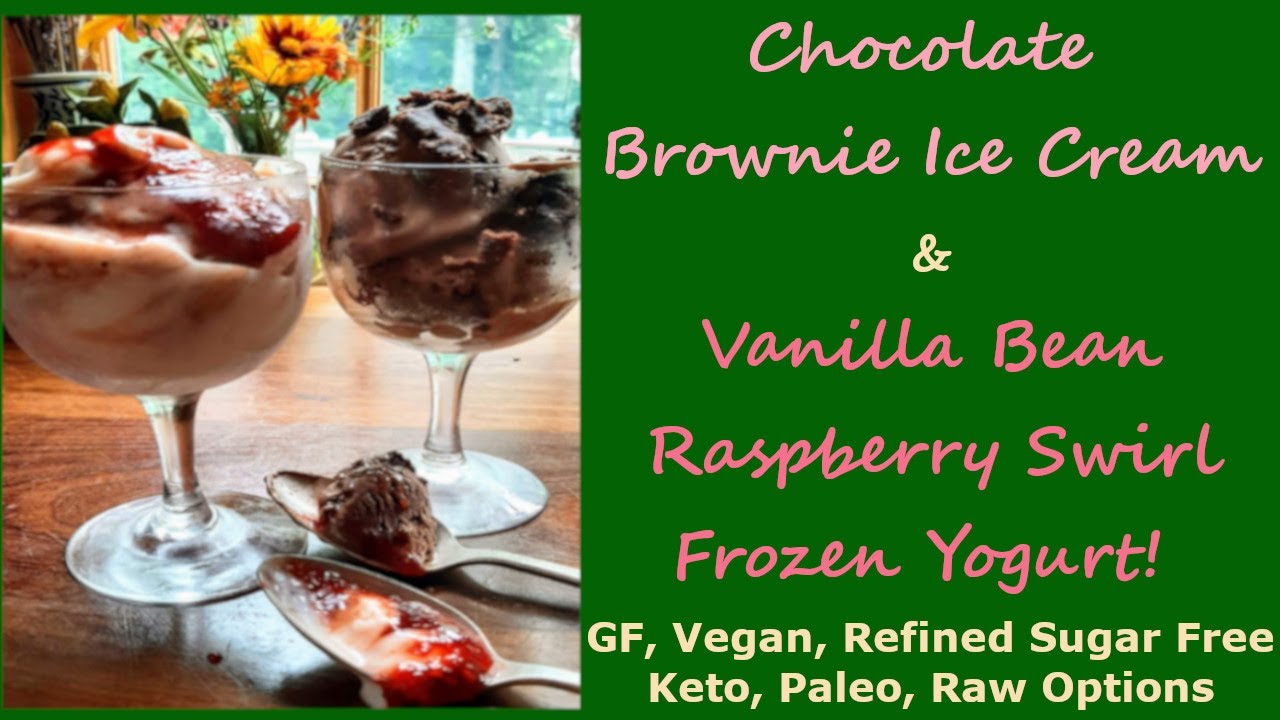 Best Ever Chocolate Brownie Ice Cream & Vanilla Bean Raspberry Froyo