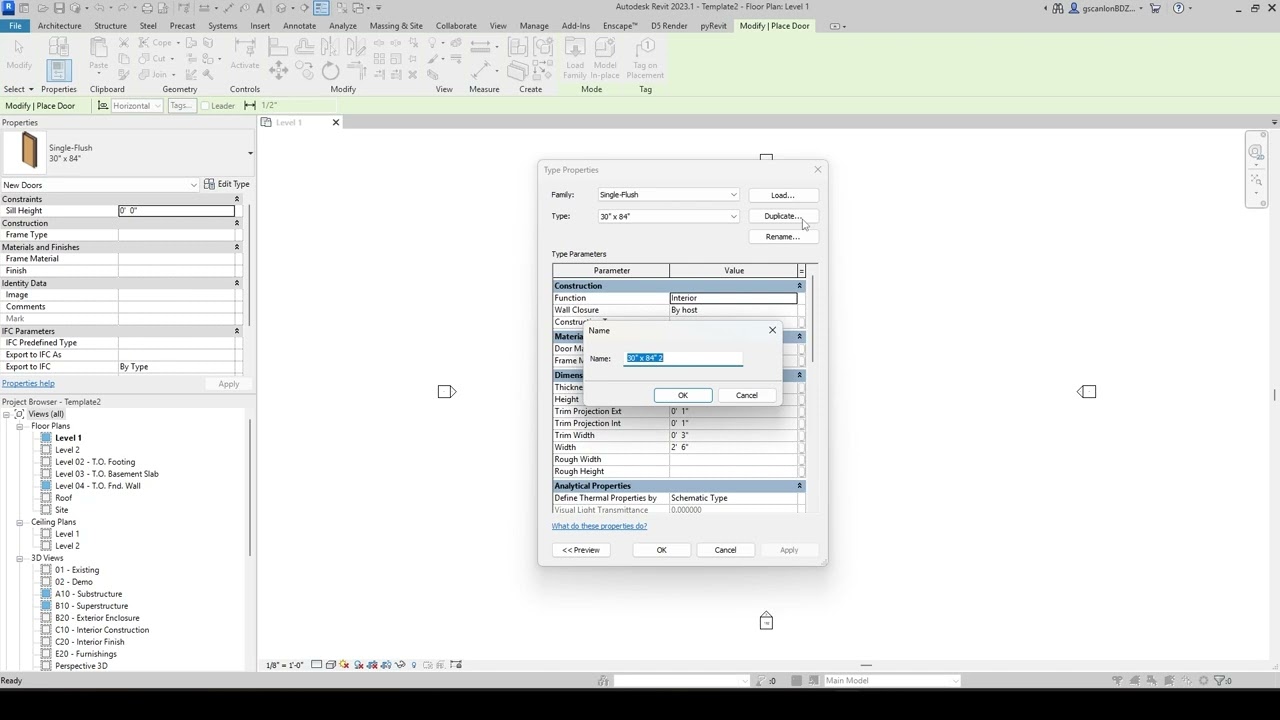 Create a New Door Type in 5 Minutes - Revit