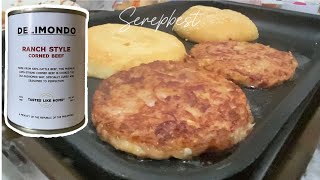 CORNED BEEF BURGER PATTY recipe easy to make only 3 ingredients