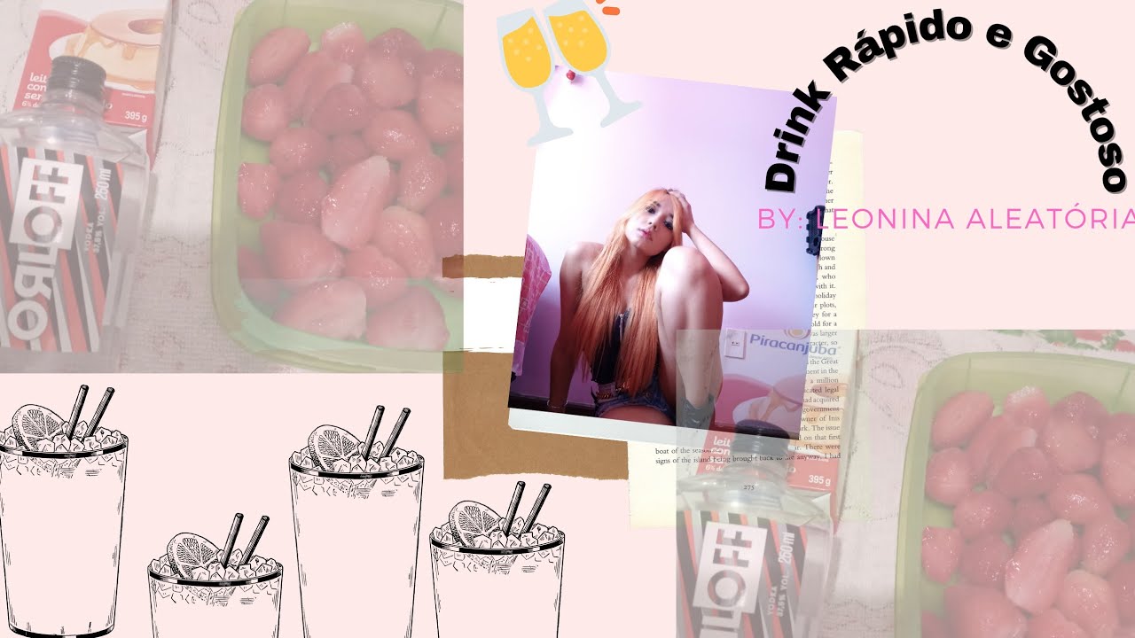 Drink de morango com vodka e leite condensado Fácil, rápido e prático
