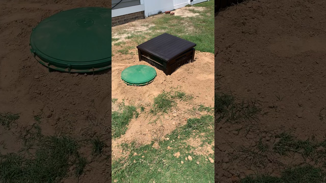 Septic tank riser/cover idea - YouTube