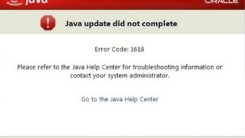 Cómo reparar el código de error de Java 1618