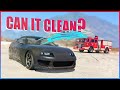 GTA V - Can Fire Truck's fire hose clean a dirty Car?