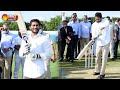 AP CM YS Jagan Plays Cricket At YS Rajareddy Stadium | Jagan Cricket Video | Sakshi TV