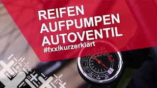 Fahrrad aufpumpen - Autoventil - #fxxlkurzerklärt