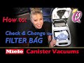 How to Check & Change the BAG in a Miele Canister Vacuum  (Queen Vacuum, Shrewsbury, NJ)