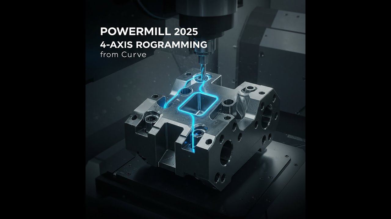 🎯 Learn 4-Axis From Curve Programming like a Pro with Powermill 2025 ...