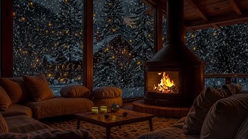 🔥 Cozy Winter Cabin in the Snowy Forest | Relaxing Fireplace Ambience for Sleep & Relaxation ❄️