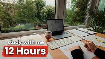 LIVE | 15 HOUR STUDY WITH ME | Pomodoro 50/10, Rain Sounds, Deep Work Focus, Cozy UK Ambience