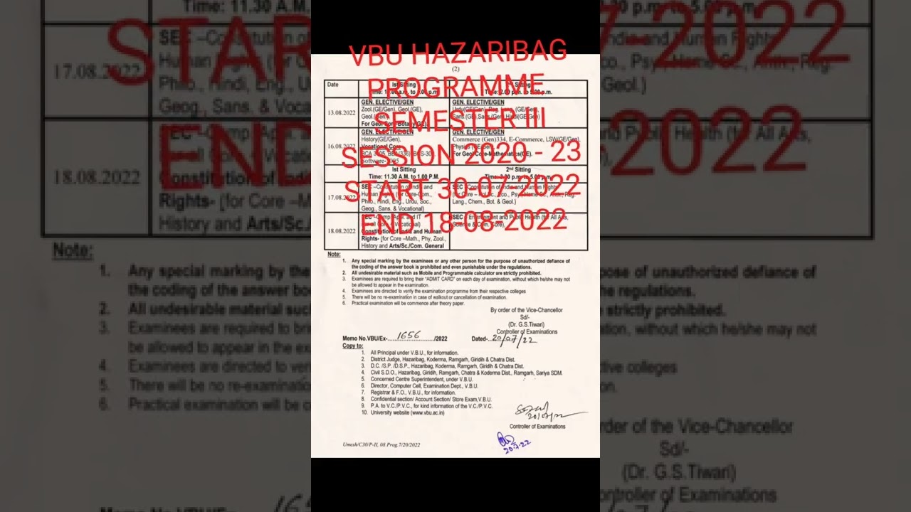 Programme Semester III 2022