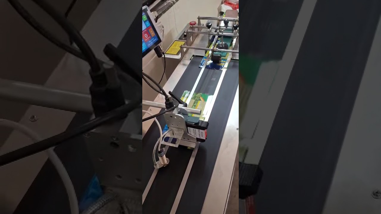 Fully automatic MRP Batch coding machine with stacker conveyor