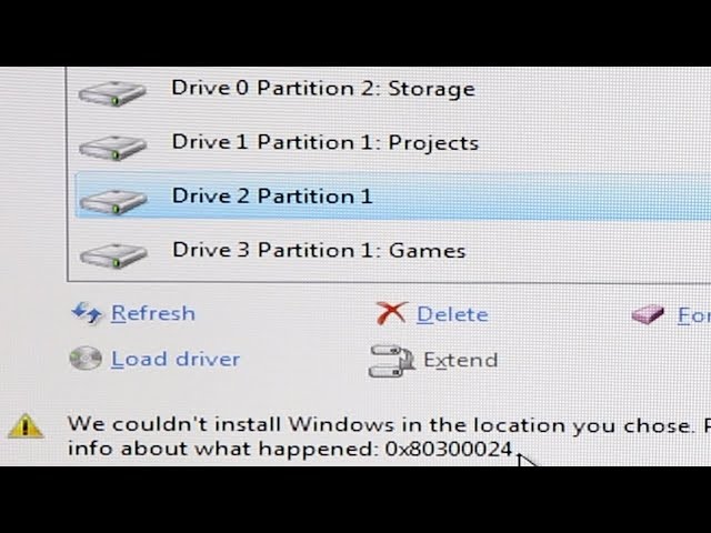 7Lösungen) Windows kann nicht installiert werden. Fehler 0x80300024