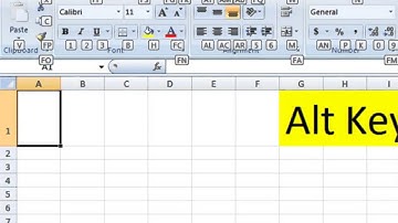 Lesson 42 The Alt Key Microsoft Office Excel 2007 2010 free Educational video Training Tutorials in