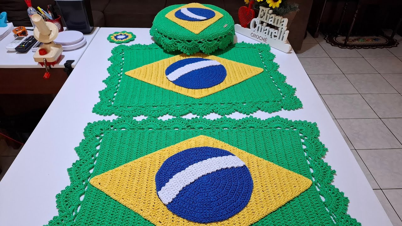 Vlog de produção de jogo de banheiro modelo bandeira do Brasil 🇧🇷💚💛💙🤍
