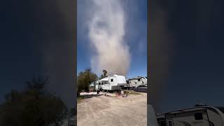 Skydiver Photobombs Dust Devil Video