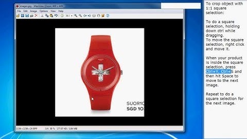 Resize image to square dimension using IrfanView tutorial