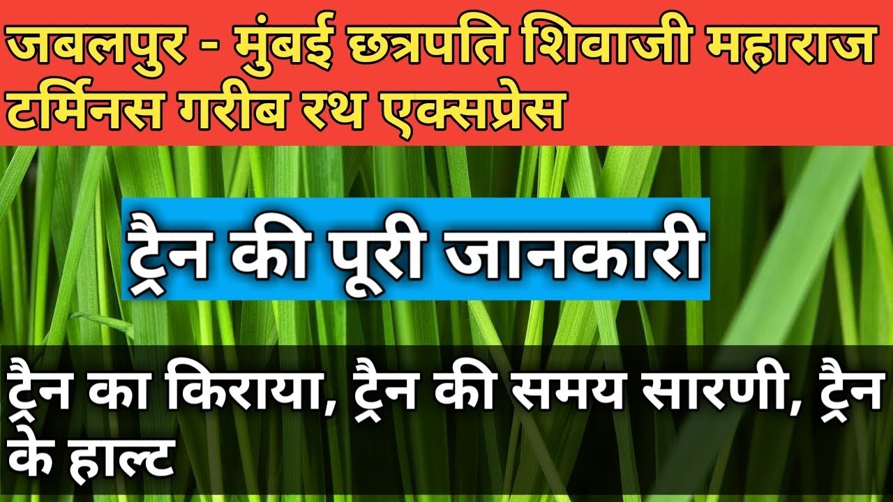 (Hindi) जबलपुर -मुंबई गरीब रथ एक्सप्रेस!! 12187!! Jabalpur - Mumbai CSMT Garib Rath Express!!