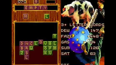 Wordtris (SNES) - Gameplay to Level J