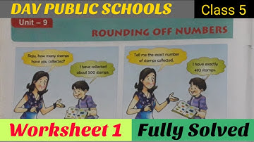 DAV class 5 maths unit 9 Worksheet 1
