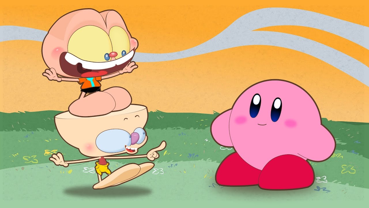 Mongo e Drongo encontram Kirby - desenho animado com paródia do jogo do  Kirby, da Nintendo - YouTube