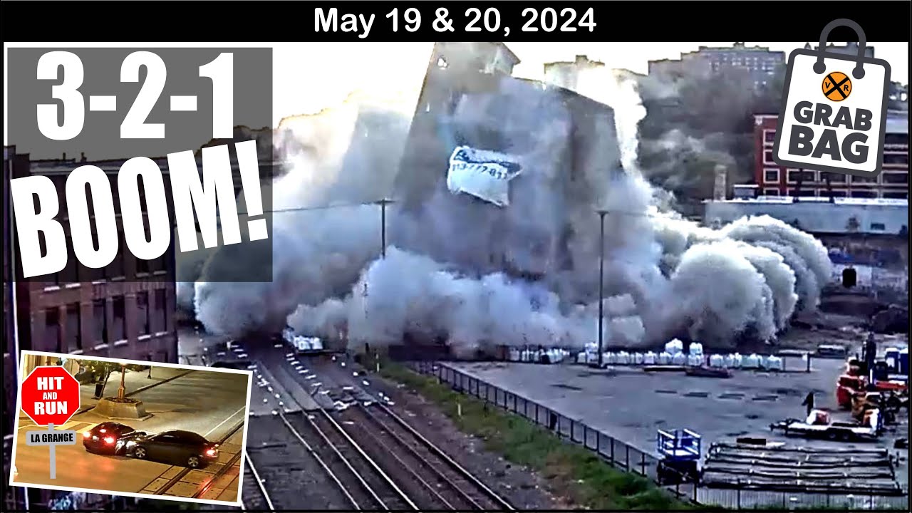 3 – 2 – 1 – BOOM! DOWN COMES THE RIDENOUR-BAKER BUILDING! HIT & RUN IN LA GRANGE, CHEHALIS EVENT!