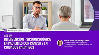 Webinar: Intervención psicooncológica en pacientes con cáncer y en cuidados paliativos