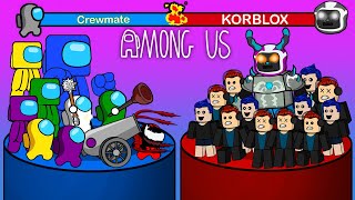 Mini Crewmate in deadly game with Korblox Deathspeaker