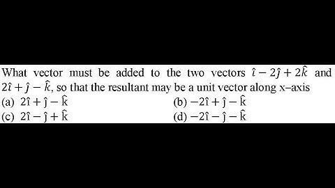 What vector must be added to the two vectors 𝑖 −2𝑗 +2𝑘 and 2𝑖 +𝑗 −𝑘 ,