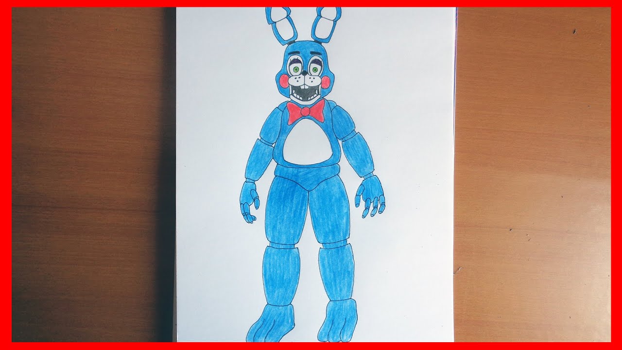 TUTORIAL Como Desenhar o TOY BONNIE do FNAF passo a passo 