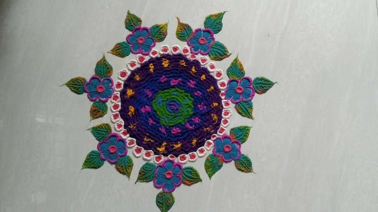 beautiful and colourful ๐บ๐บ rongoli design ๐๐๐๐น - YouTube