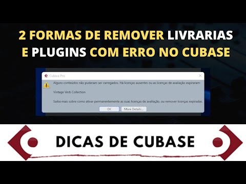 2 FORMAS DE REMOVER LIVRARIAS E PLUGINS COM ERRO NO CUBASE