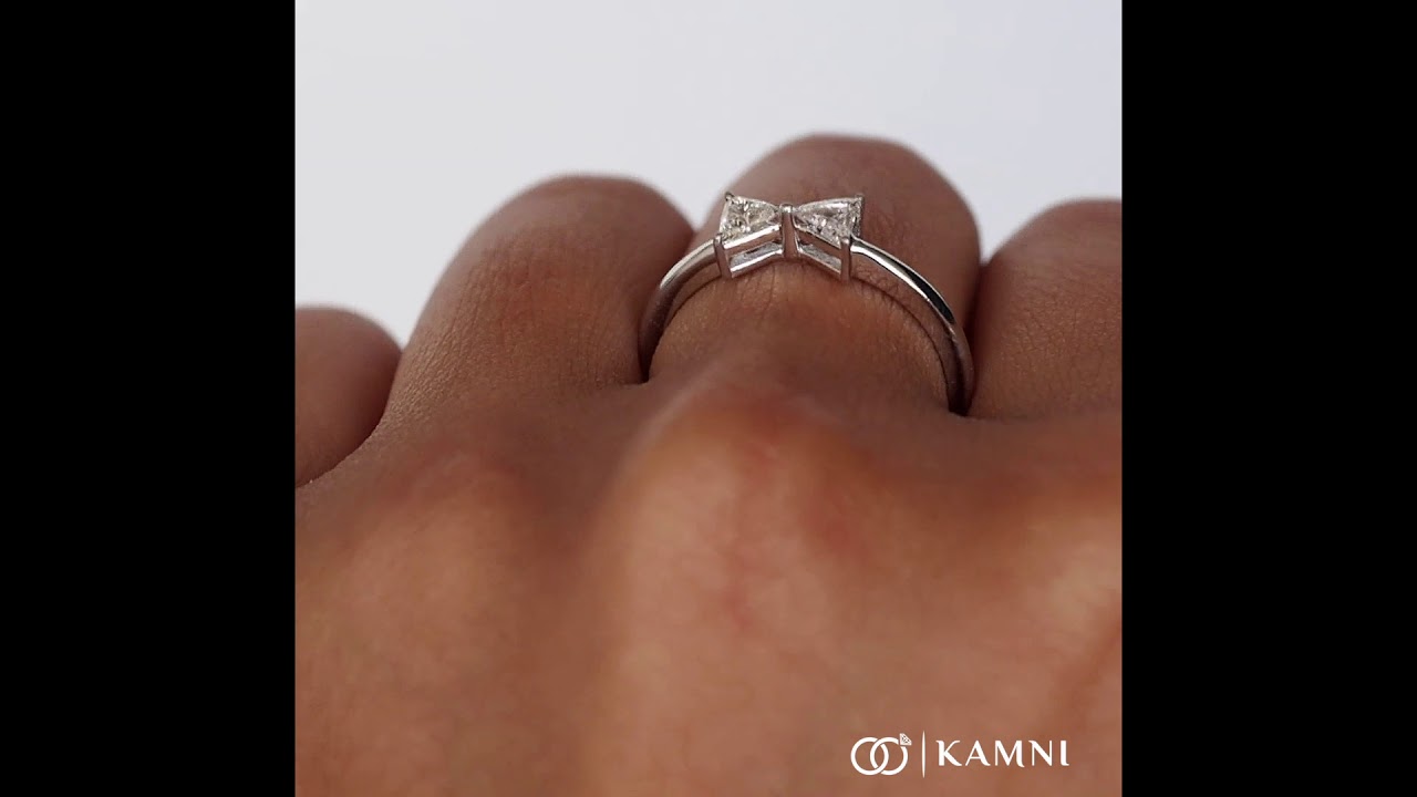 White Gold Mini Bowtie Ring